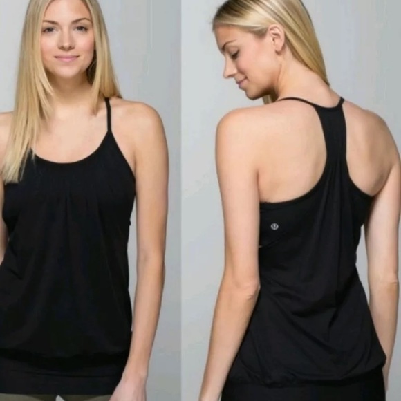 lululemon athletica Tops - Lululemon Athletica Black No Limits Tank 4
